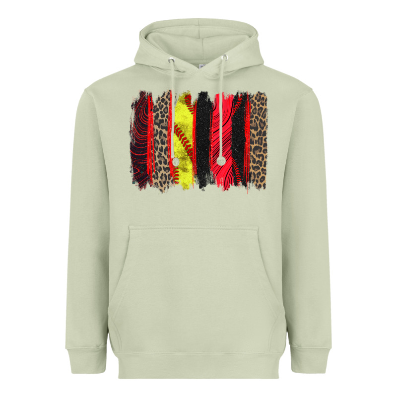 Softball Brushstroke Heavyweight Hoodie by Zillion Design Studio | Teevron
