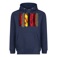 Navy softball brushstroke Heavyweight Hoodie - Zillion Design Studio