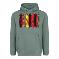 Sage softball brushstroke Heavyweight Hoodie - Zillion Design Studio
