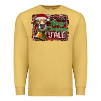 Antique Gold merry christmas y'all Premium Sweatshirt - RanaPortraitStore