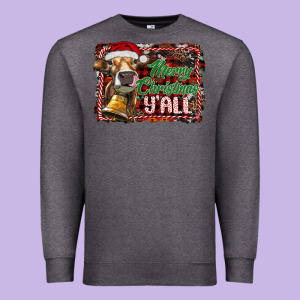 Merry Christmas Y'all Premium Sweatshirt Designed By Ranaportraitstore