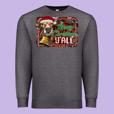 Merry Christmas Y'all Premium Sweatshirt Designed By Ranaportraitstore