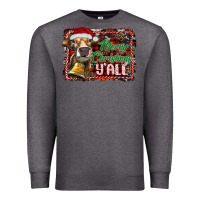 Charcoal Heather merry christmas y'all Premium Sweatshirt - RanaPortraitStore