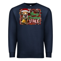 Navy merry christmas y'all Premium Sweatshirt - RanaPortraitStore
