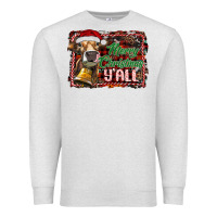 Oatmeal Heather merry christmas y'all Premium Sweatshirt - RanaPortraitStore