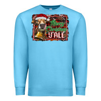 Ocean Blue merry christmas y'all Premium Sweatshirt - RanaPortraitStore