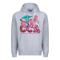 Heather Grey cca  continuing care assistant with crocs Premium Hoodie - AdoDesignShop