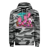 Slate Camo cca  continuing care assistant with crocs Premium Hoodie - AdoDesignShop