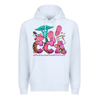 White cca  continuing care assistant with crocs Premium Hoodie - AdoDesignShop