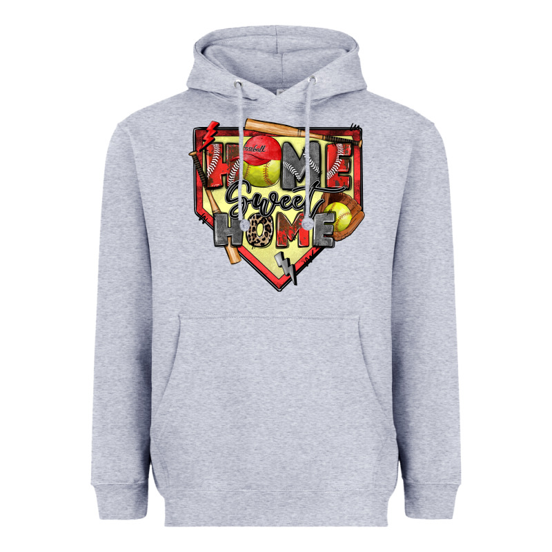 Home Sweet Home Softball Heavyweight Hoodie by Zillion Design Studio | Teevron