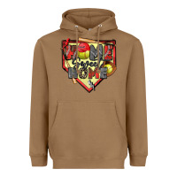 Toasted Coconut home sweet home softball Heavyweight Hoodie - Zillion Design Studio
