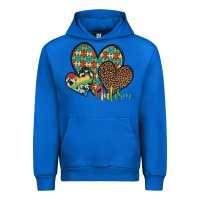 Cobalt autism hearts leopard cowhide Urban Hoodie - Artiststas
