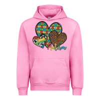 Fuchsia Pink autism hearts leopard cowhide Urban Hoodie - Artiststas
