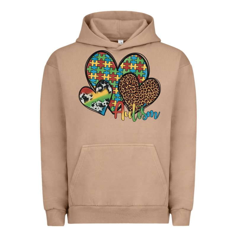 Autism Hearts Leopard Cowhide Urban Hoodie by Artiststas | Teevron