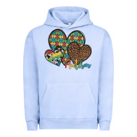 Pigment Grape Ice autism hearts leopard cowhide Urban Hoodie - Artiststas