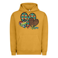 Pigment Peanut Butter autism hearts leopard cowhide Urban Hoodie - Artiststas