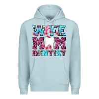 Blue Mist Wife Mom Dentist With Tooth And Floss Premium Hoodie - AdoDesignShop
