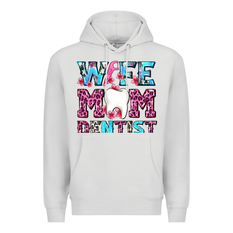 Wife Mom Dentist With Tooth And Floss Premium Hoodie by AdoDesignShop | Teevron