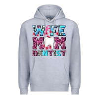 Heather Grey Wife Mom Dentist With Tooth And Floss Premium Hoodie - AdoDesignShop