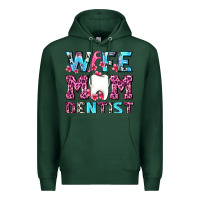 Sports Green Wife Mom Dentist With Tooth And Floss Premium Hoodie - AdoDesignShop