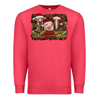 Cardinal merry christmas farm animals Premium Sweatshirt - RanaPortraitStore