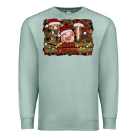 Seafoam merry christmas farm animals Premium Sweatshirt - RanaPortraitStore