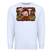 White merry christmas farm animals Premium Sweatshirt - RanaPortraitStore