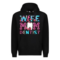 Black Wife Mom Dentist With Tooth And Floss Premium Hoodie - AdoDesignShop