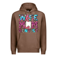 Chestnut Wife Mom Dentist With Tooth And Floss Premium Hoodie - AdoDesignShop