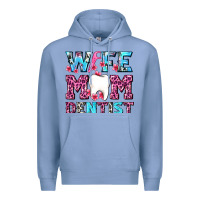 Colony Blue Wife Mom Dentist With Tooth And Floss Premium Hoodie - AdoDesignShop