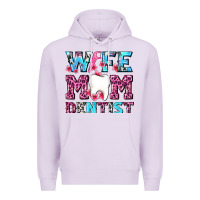 Lilac Wife Mom Dentist With Tooth And Floss Premium Hoodie - AdoDesignShop