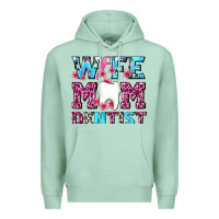 Seafoam Wife Mom Dentist With Tooth And Floss Premium Hoodie - AdoDesignShop