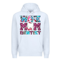 White Wife Mom Dentist With Tooth And Floss Premium Hoodie - AdoDesignShop