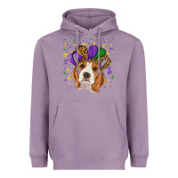 Lavender Mardi gras beagle Heavyweight Hoodie - RanaPortraitStore