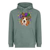 Sage Mardi gras beagle Heavyweight Hoodie - RanaPortraitStore