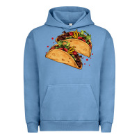Pigment Pebble Blue mexican taco's Urban Hoodie - AdoDesignShop