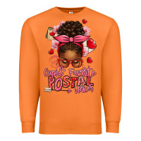 Carrot cupid's favorite postal worker afro messy bun Premium Sweatshirt - texasbilliewilder
