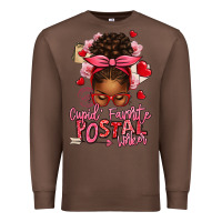 Chestnut cupid's favorite postal worker afro messy bun Premium Sweatshirt - texasbilliewilder
