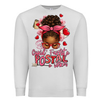 Dove Grey cupid's favorite postal worker afro messy bun Premium Sweatshirt - texasbilliewilder