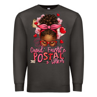 Smoke cupid's favorite postal worker afro messy bun Premium Sweatshirt - texasbilliewilder