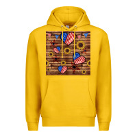 Lemon 4th of july hearts seamless pattern Premium Hoodie - BundleAndBundleShop