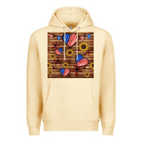 Pina Colada 4th of july hearts seamless pattern Premium Hoodie - BundleAndBundleShop