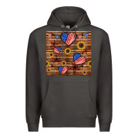 Smoke 4th of july hearts seamless pattern Premium Hoodie - BundleAndBundleShop