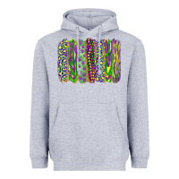 Heather Grey Mardi gras brush stroke Heavyweight Hoodie - RanaPortraitStore