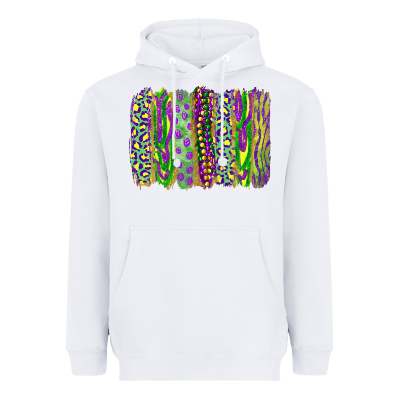 Mardi Gras Brush Stroke Heavyweight Hoodie by RanaPortraitStore | Teevron