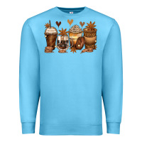 Ocean Blue melanin afro coffee cups Premium Sweatshirt - Zillion Design Studio
