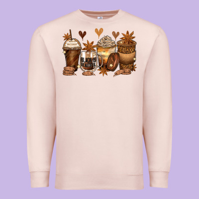 Melanin Afro Coffee Cups Premium Sweatshirt Designed By Zillion Design Studio