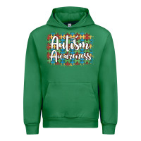 Emerald autism awareness puzzle background Urban Hoodie - Artiststas