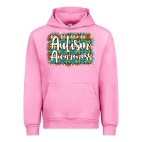 Fuchsia Pink autism awareness puzzle background Urban Hoodie - Artiststas