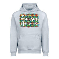 Heather Grey autism awareness puzzle background Urban Hoodie - Artiststas